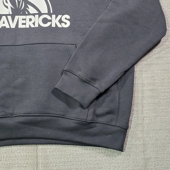 New Men's Nike Dallas Mavericks Courtside Club Pullover Hoodie Style FZ7689-010 - Picture 5 of 10
